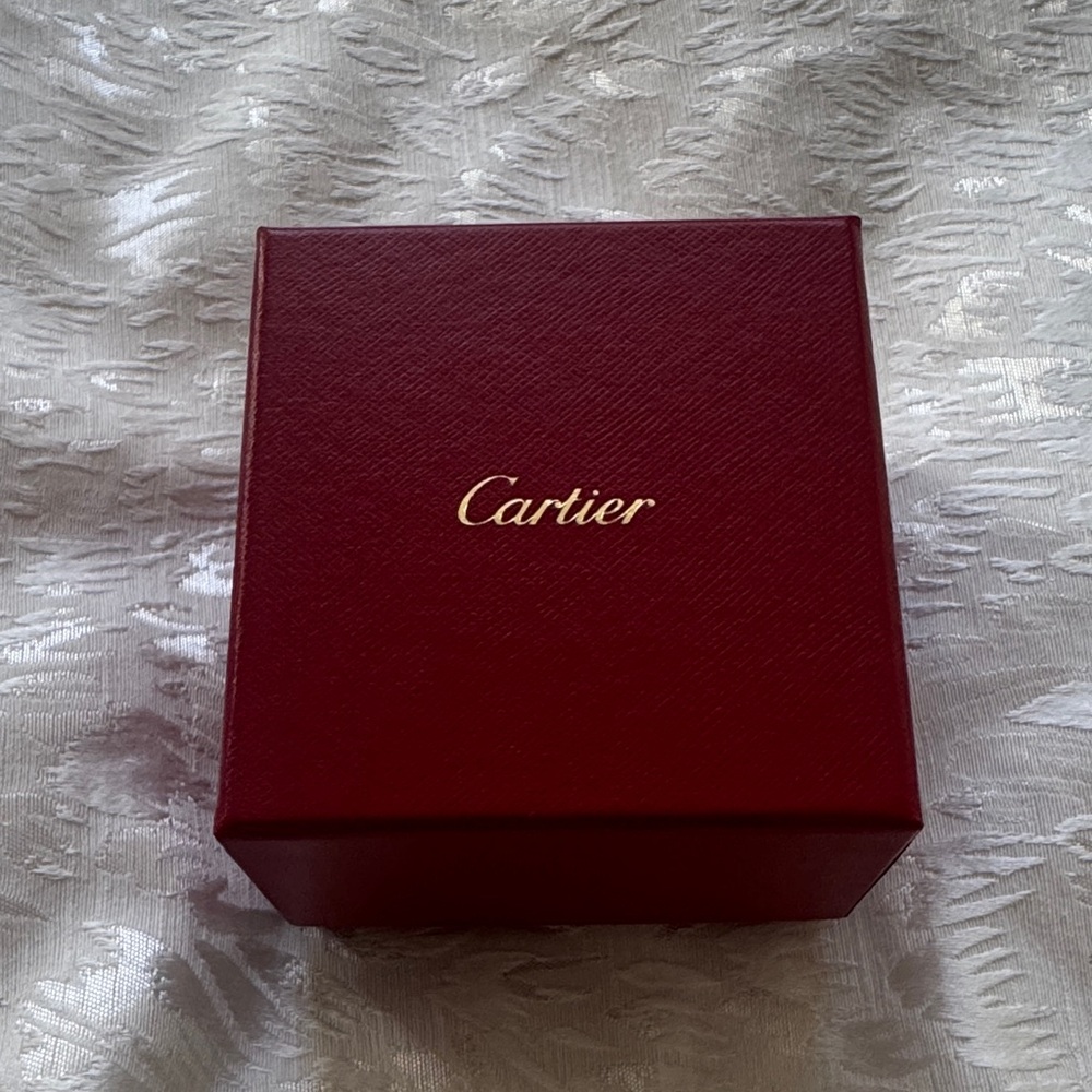 Cartier Burgundy Box for ring with Gold Logo